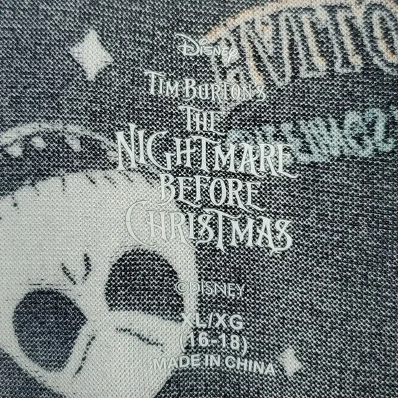 Tim Burton's Nightmare Before Christmas Disney pajama sweater nightgown XL - Picture 4 of 9